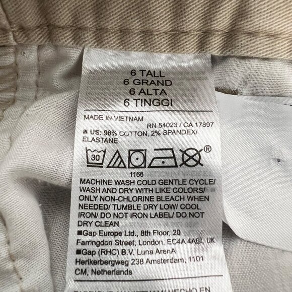 Old Navy Womens Boot Cut Khaki Pants Mid Rise Size 6T Stretch - Picture 8 of 8